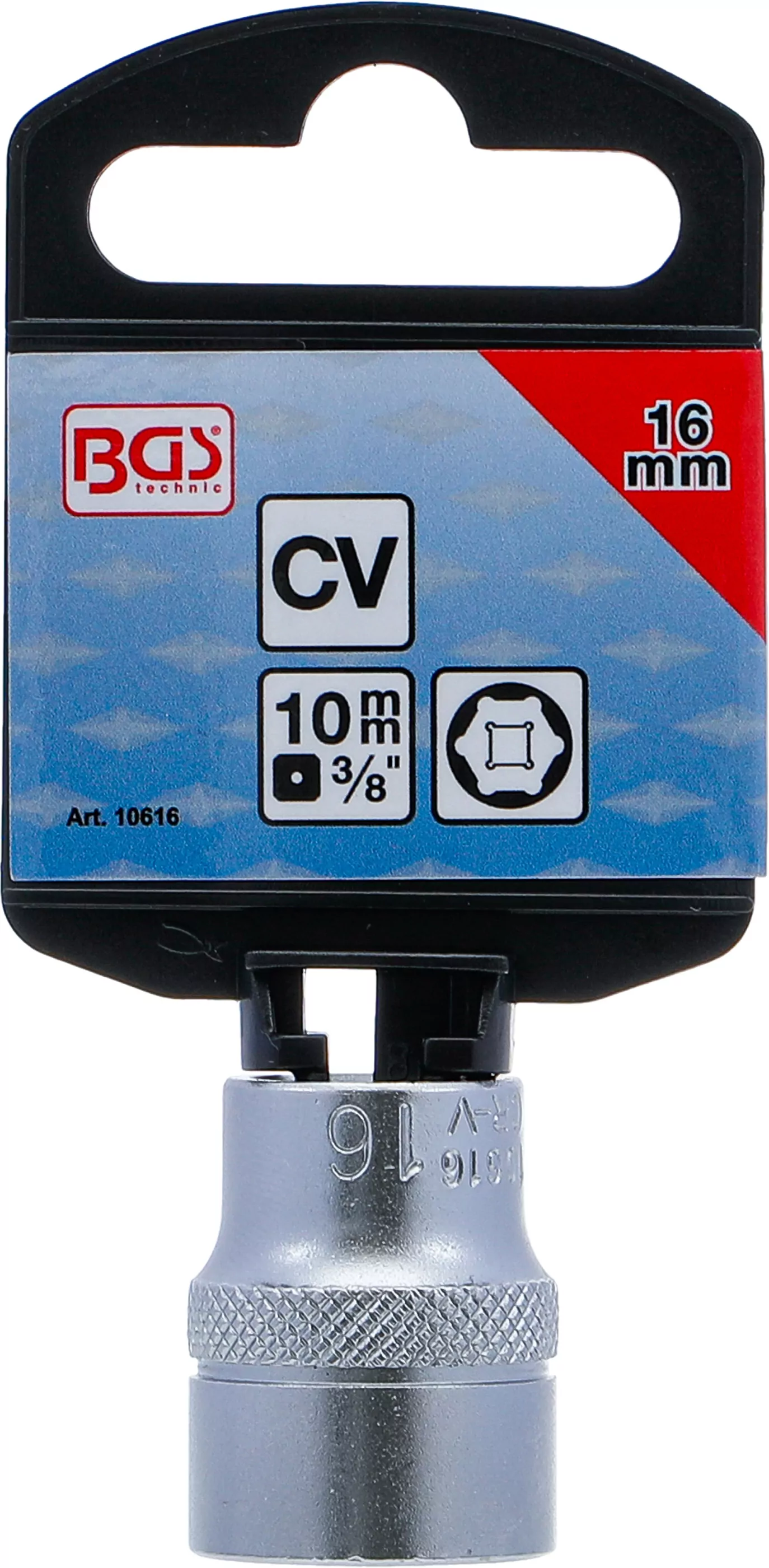 Steckschlüssel-Einsatz Sechskant | Antrieb Innenvierkant 10 mm (3/8") | SW 16 mm