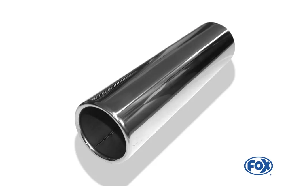 Anschweißendrohr Typ 12  Ø 80 mm / Länge: 300 mm - rund / eingerollt / gerade / ohne Absorber