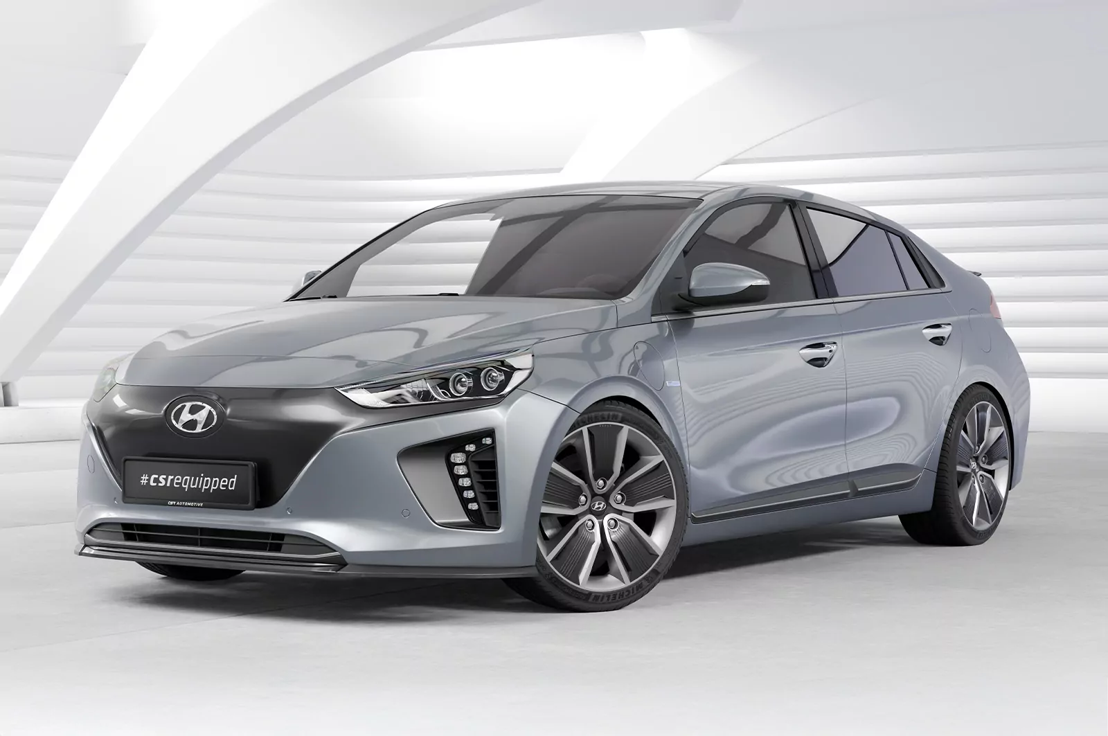 Cup-Spoilerlippe mit ABE für Hyundai Ioniq CSL594 Schwarz Strukturiert