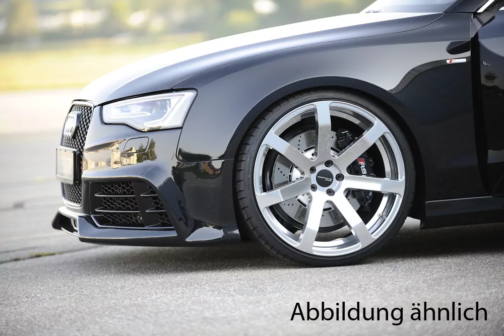 Bremsanlage Audi RS5 (B8) Hinterachse glanz schwarz für Audi A5 (B8/B81) Coupé  2x Sättel  schwarz glänzend , Bremsscheiben (rund)