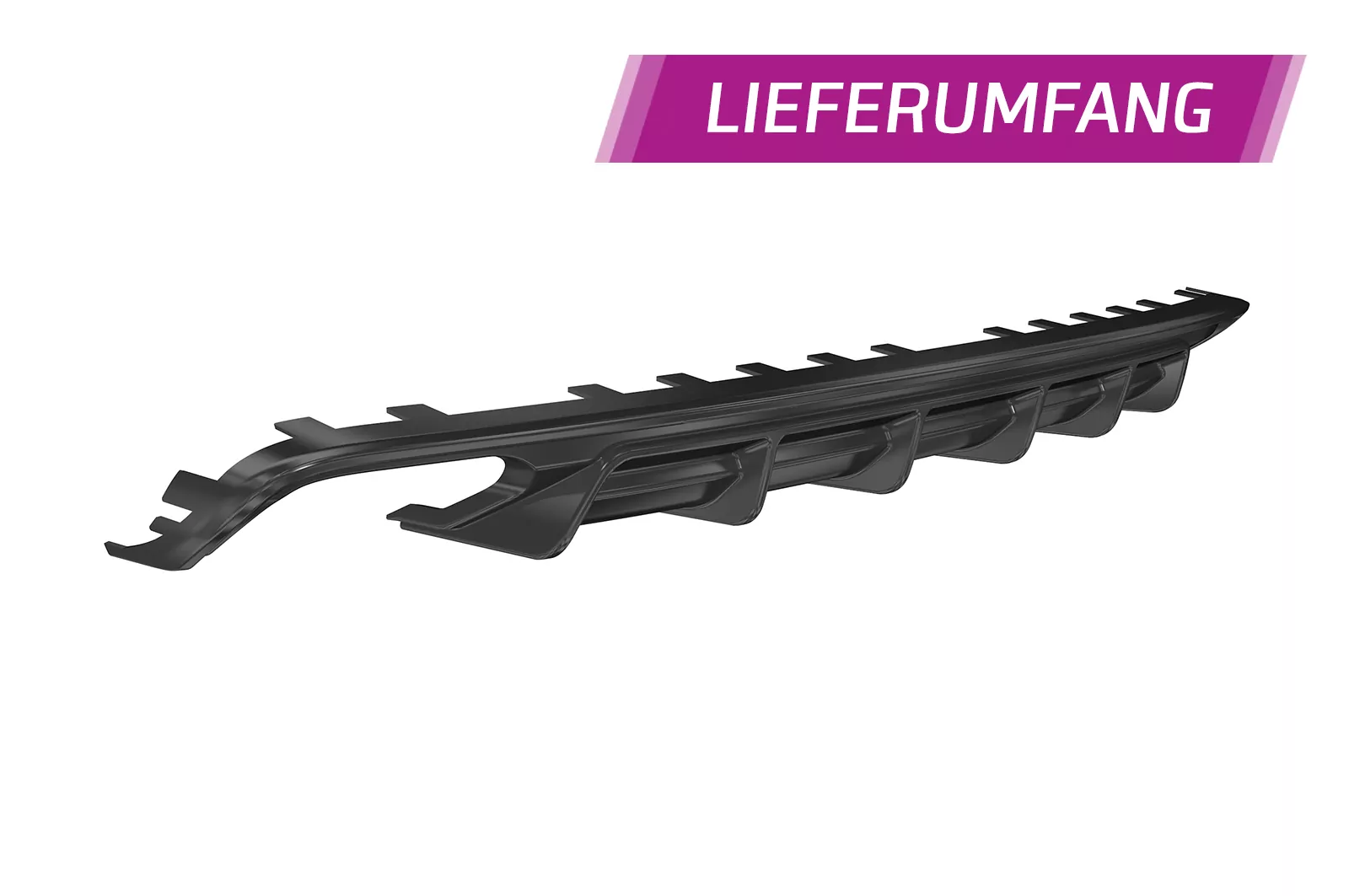 Heckansatz für Audi A4 B8 (Typ 8K) HA418 Schwarz Strukturiert