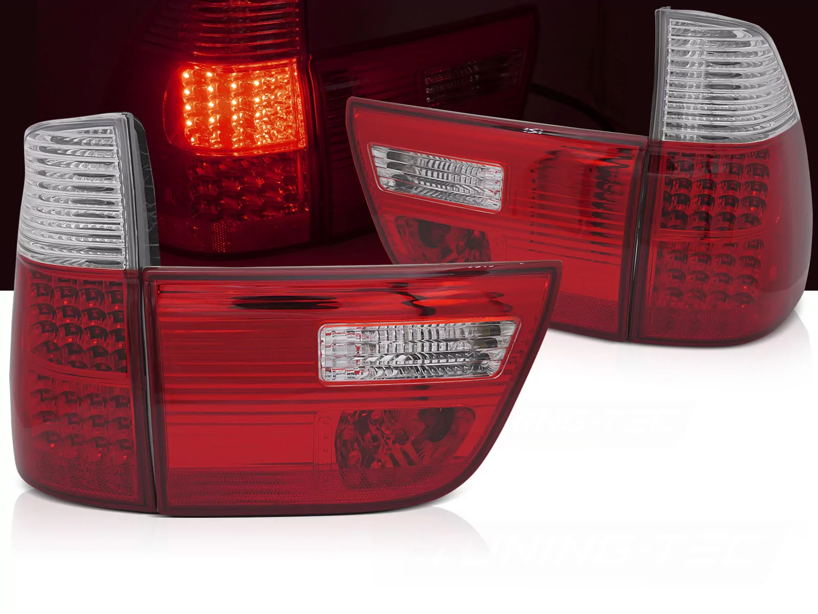 Led Tail Lights Red White Fits Bmw X5 E53 09.99-10.03