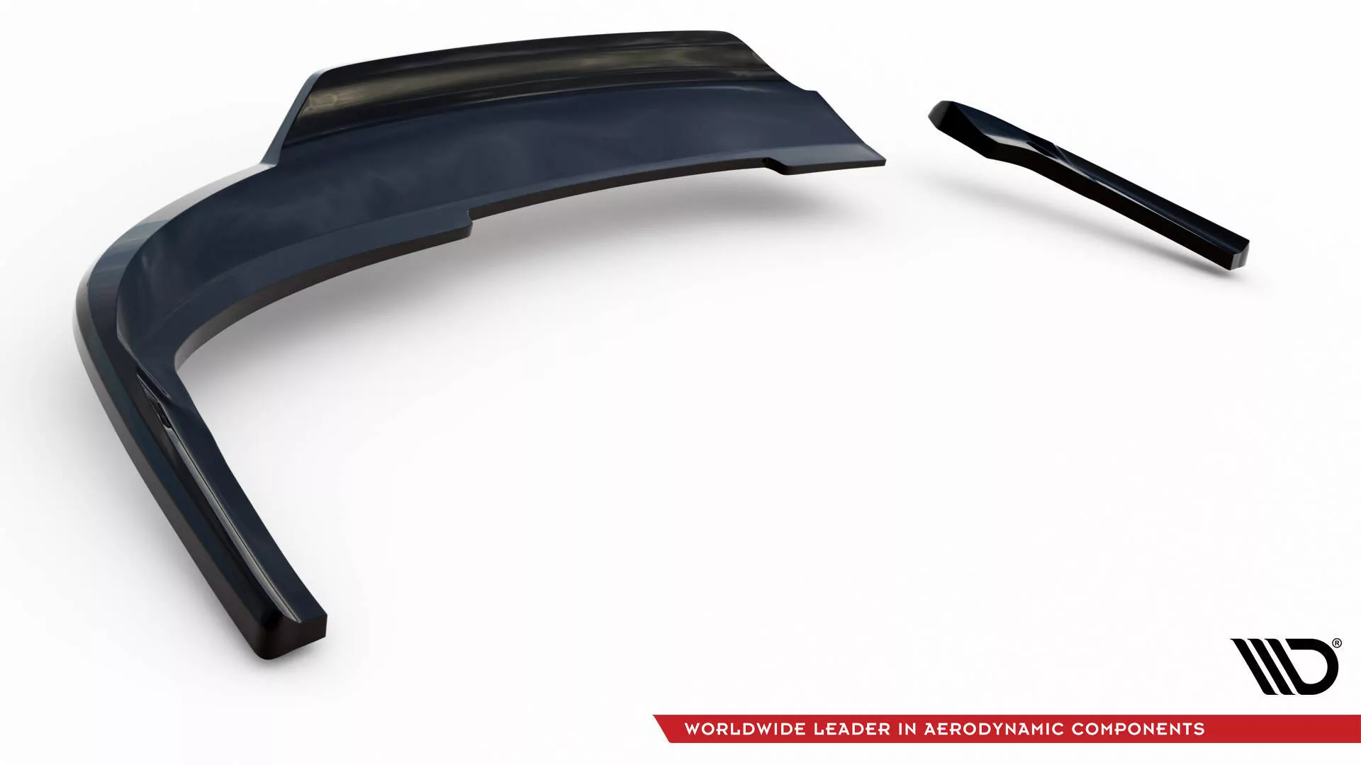 Hinten Splitter (mit Einem Vertikalem Balken) Audi A4 Competition B8 Facelift Schwarz Hochglanz