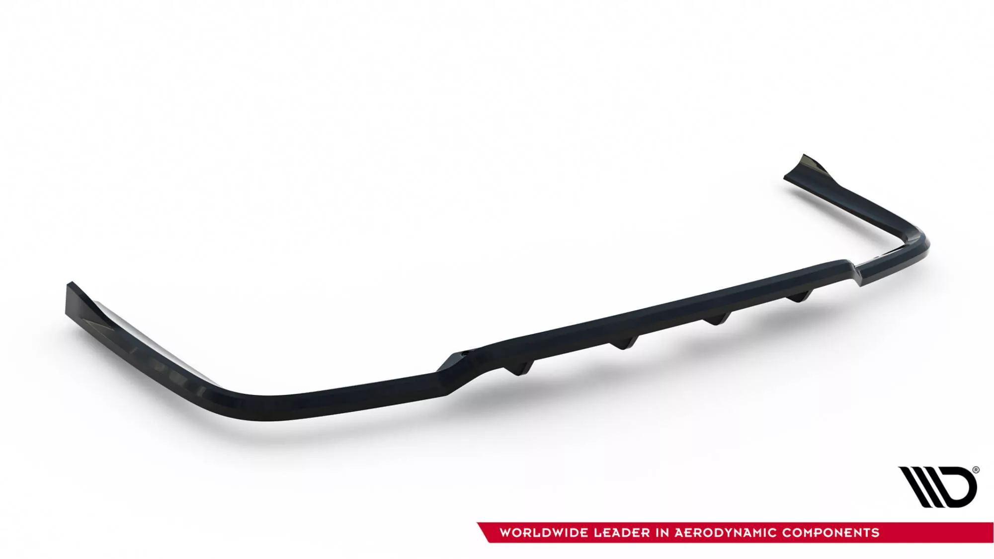 Hinten Splitter (mit Einem Vertikalem Balken) Ford Transit Custom / Tourneo Custom Mk2 Schwarz Hochglanz