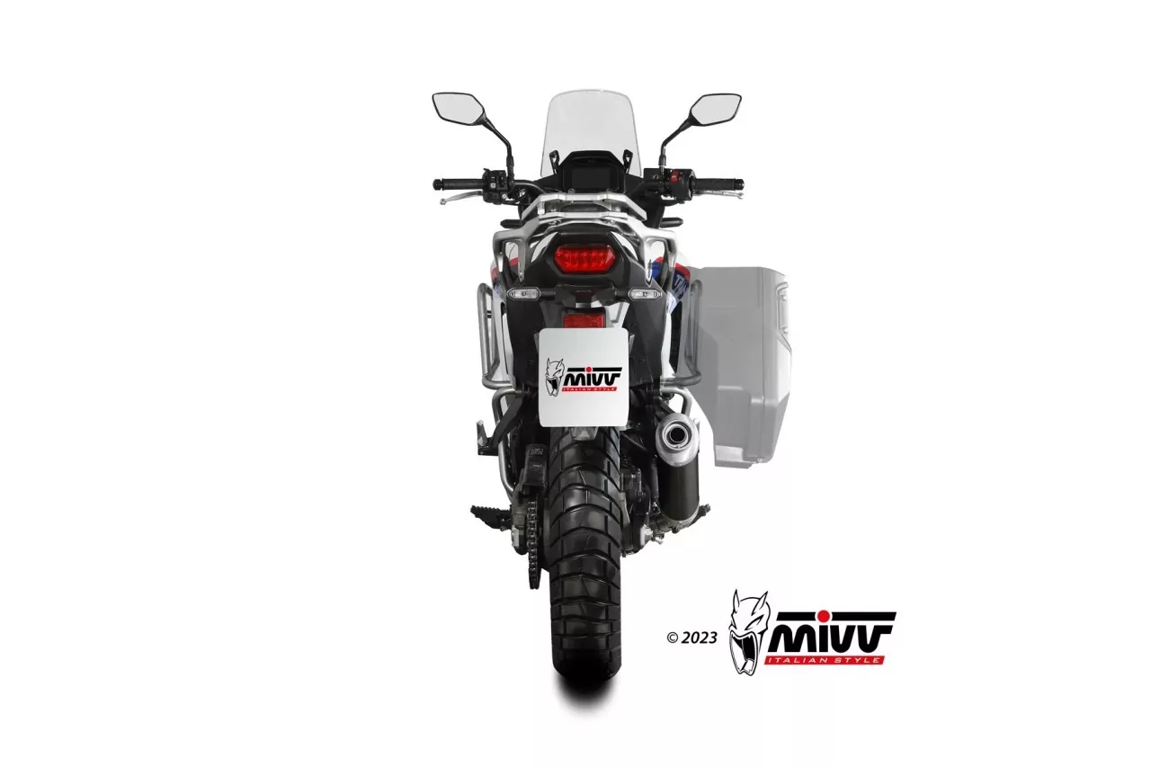 MIVV Oval Edelstahl Schwarz HONDA XL750 TRANSALP 23-