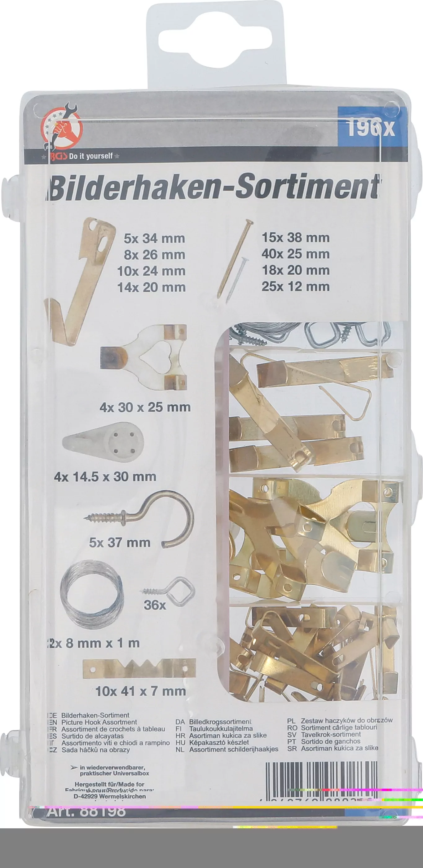Bilderhaken-Sortiment | 196-tlg.