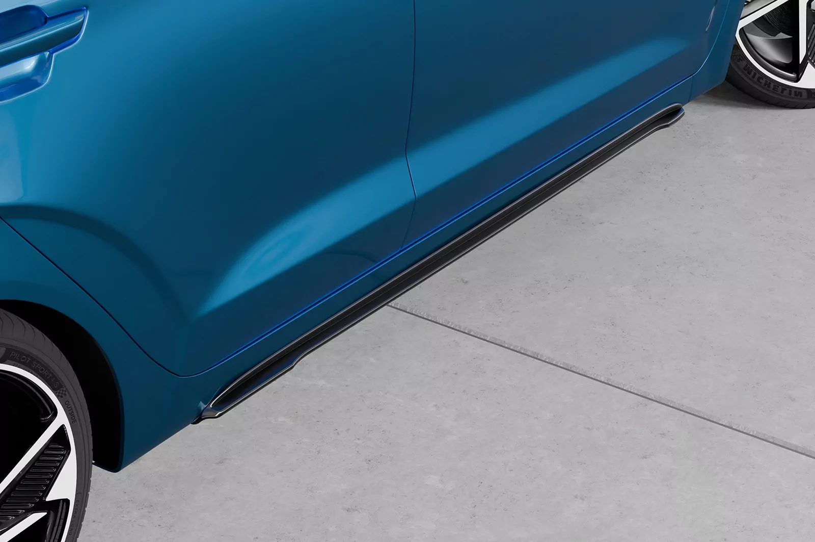 Seitenschweller für Hyundai i10 (3. Generation) SS483 Schwarz Strukturiert