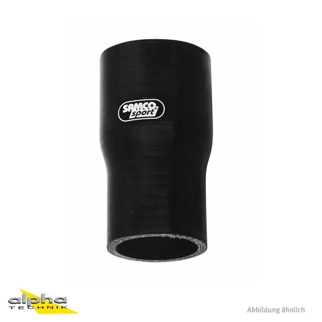 SAMCO SPORT Siliconschlauch Reduzierstück schwarz von Innendurchmesser 25 mm auf 22 mm