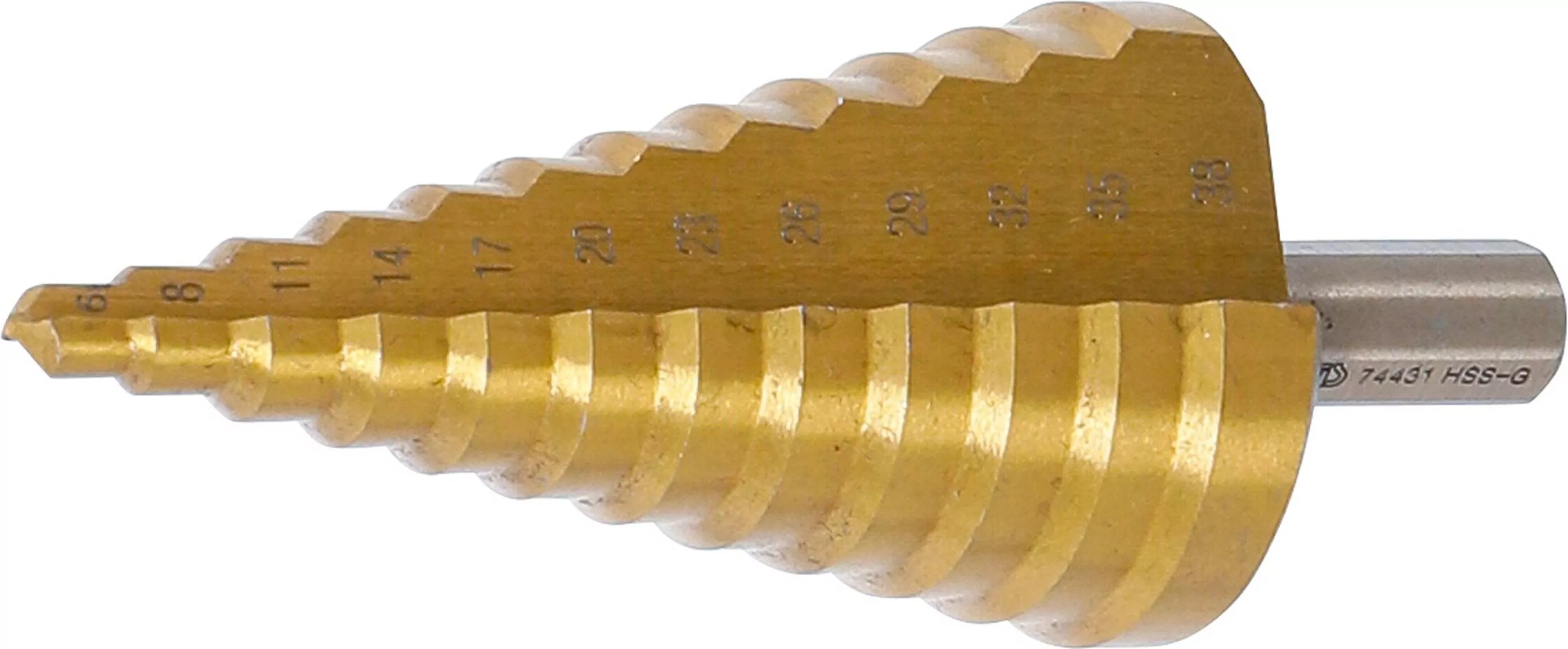 Stufenbohrer | titan-nitriert | Ø 6 - 38 mm