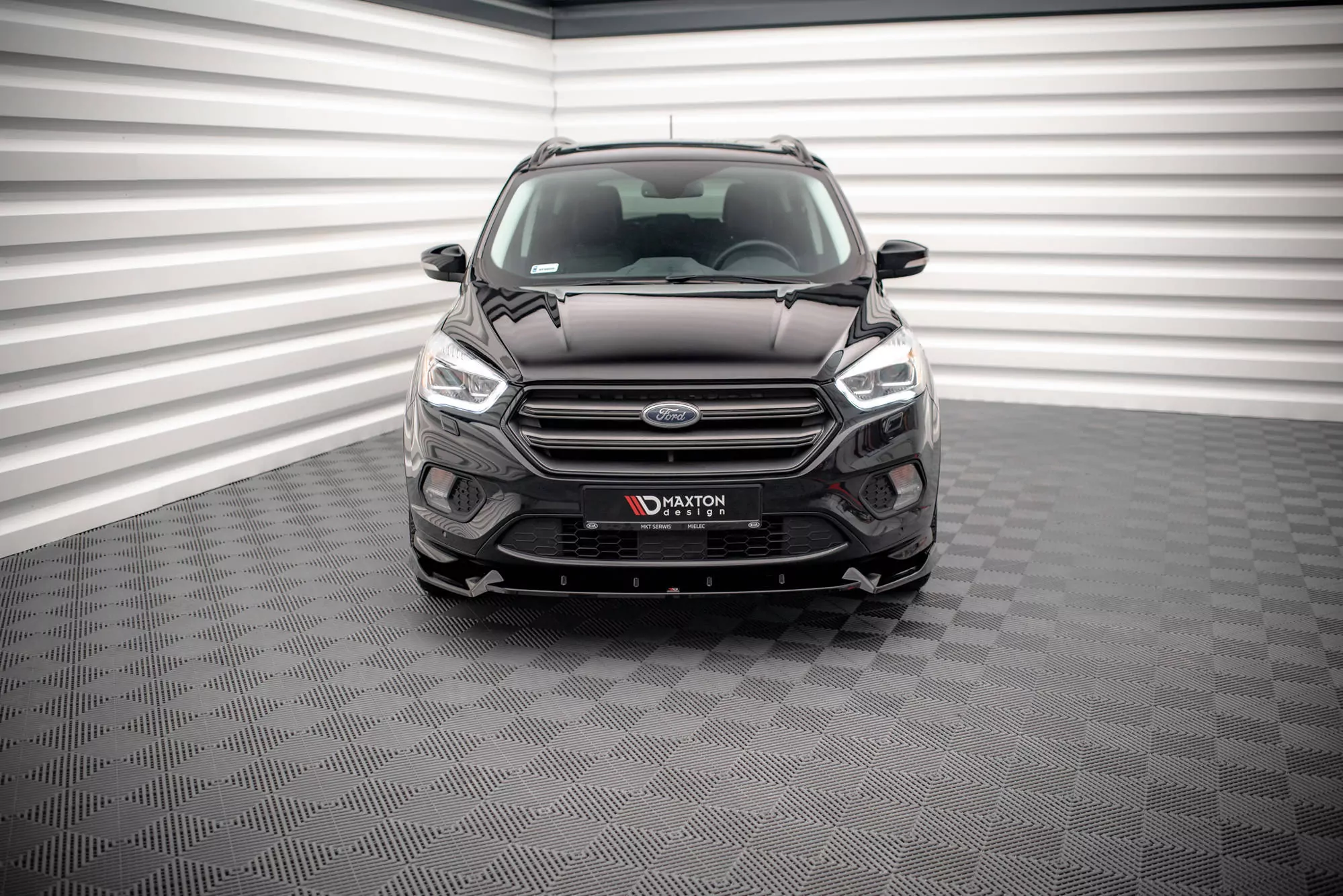 Front Ansatz V.2 Für Ford Escape ST-Line Mk3 Schwarz Hochglanz