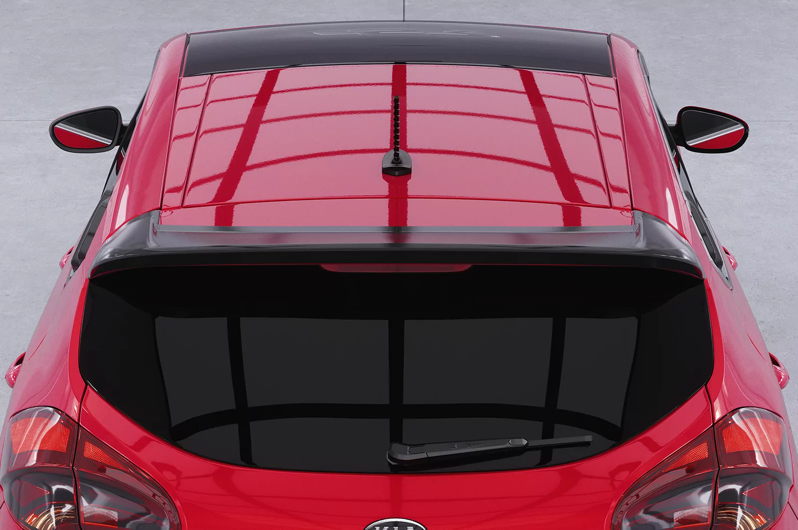 Heckflügel mit ABE für Kia Ceed (JD) HF988 Schwarz Strukturiert