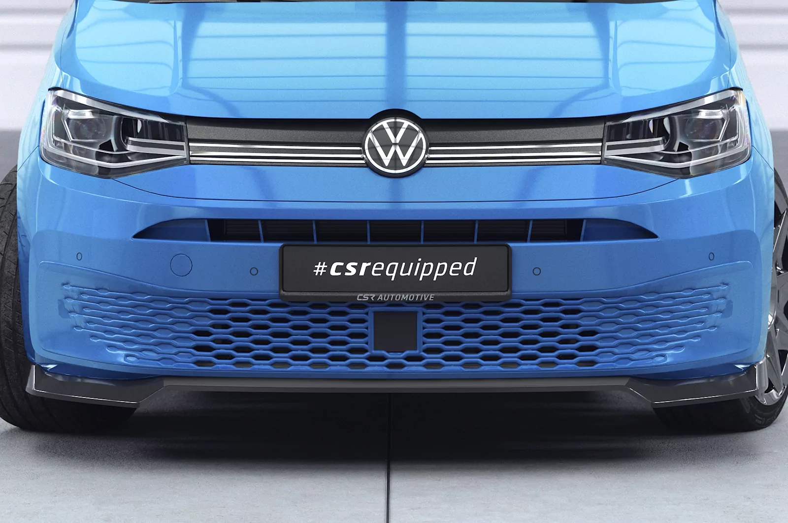 Cup-Spoilerlippe mit ABE für VW Caddy 5 (Typ SB) CSL727 Schwarz Strukturiert