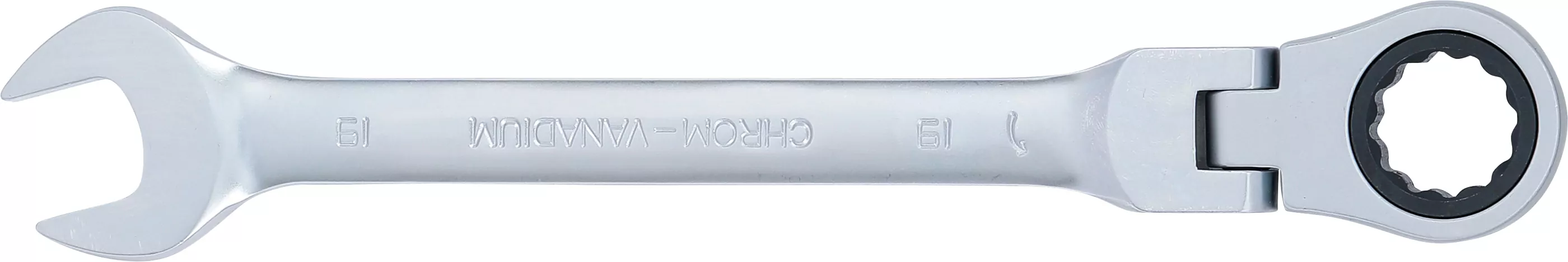 Ratschenring-Maulschlüssel | abwinkelbar | SW 19 mm