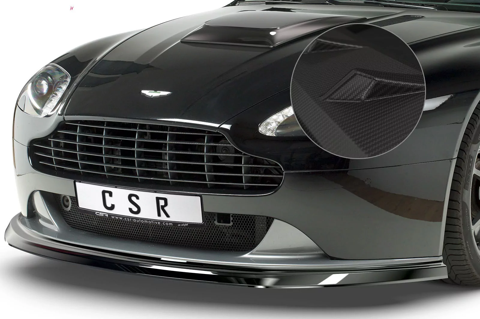 Cup-Spoilerlippe mit ABE für Aston Martin Vantage CSL392-M Carbon Look (matt)