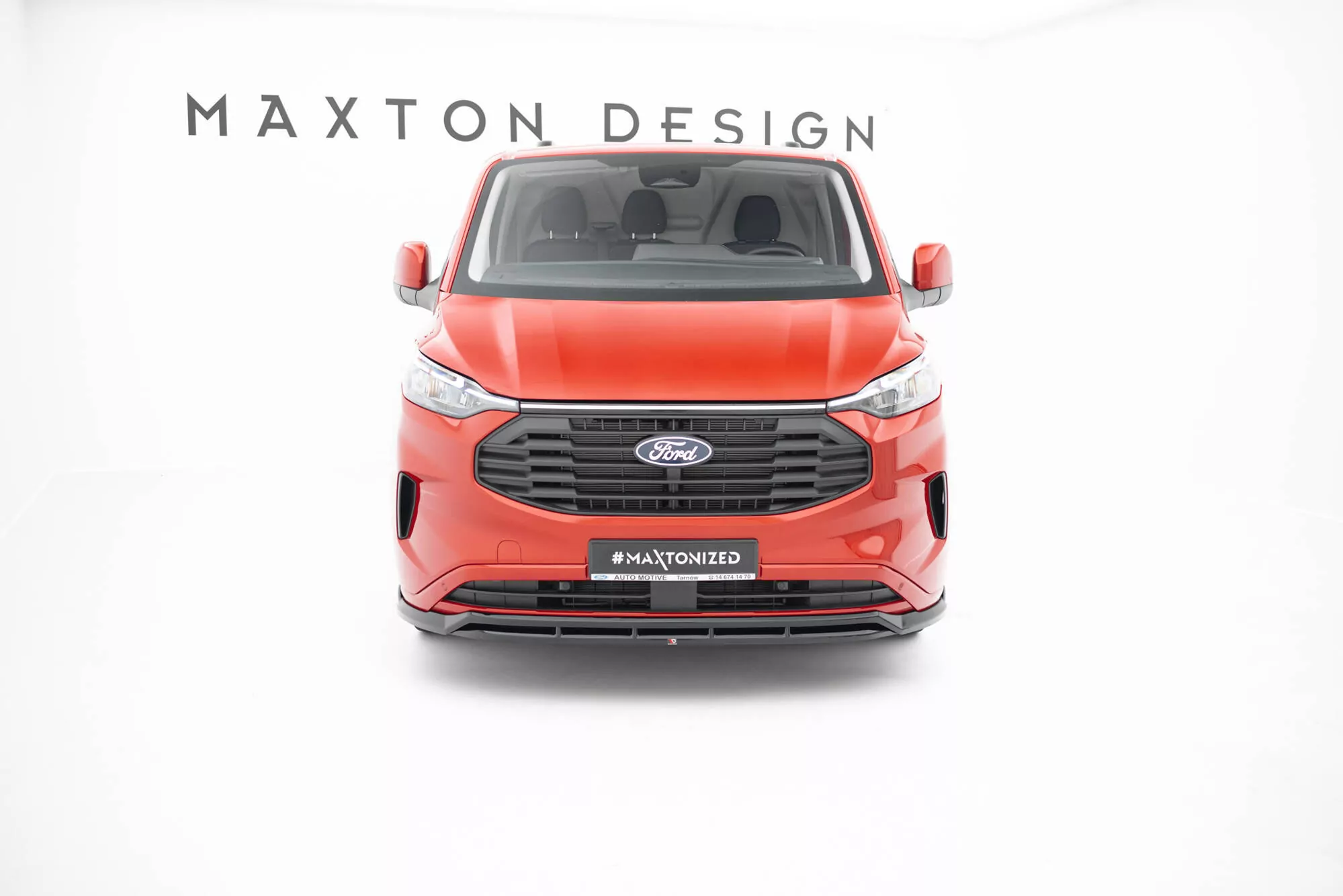 Front Ansatz V.2 Für Ford Transit Custom / Tourneo Custom Mk2 Schwarz Hochglanz