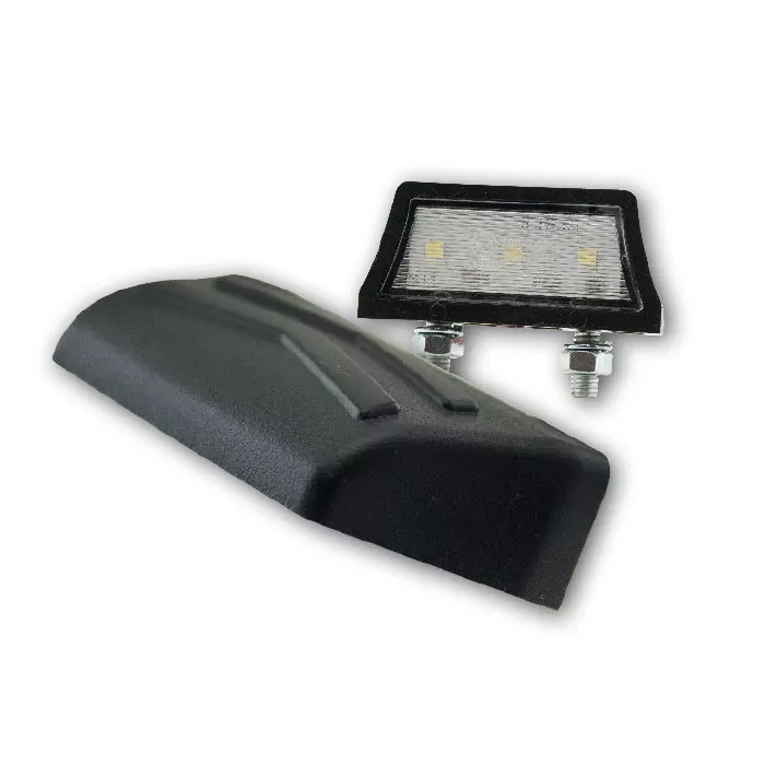 SMD-Kennzeichenbeleuchtung "Axis" | schwarz | ABS 3 SMD's | B 52 x H 13 x T 24 mm | E-geprüft