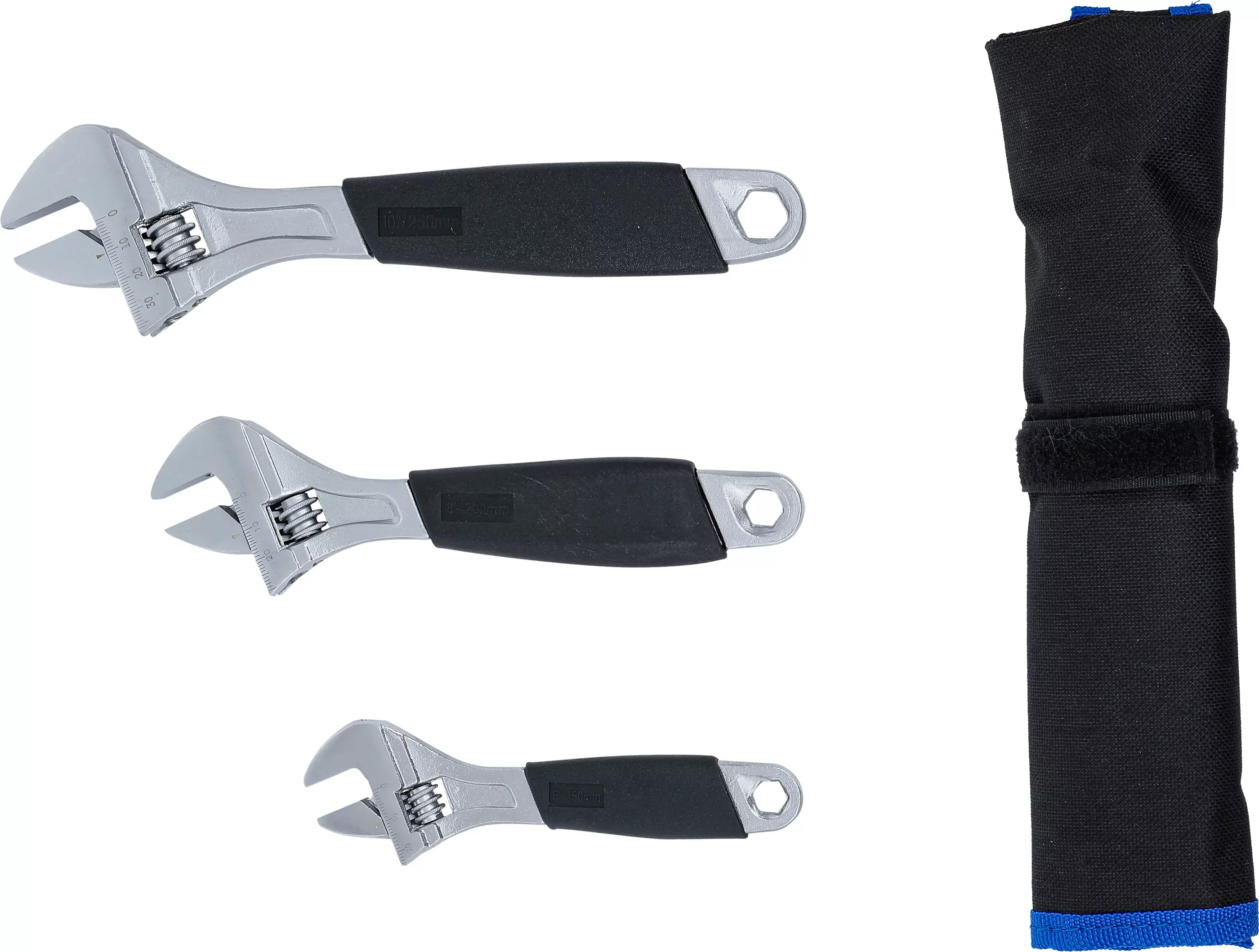 Rollgabelschlüssel-Satz mit Kunststoff-Softgriff | 3-tlg.