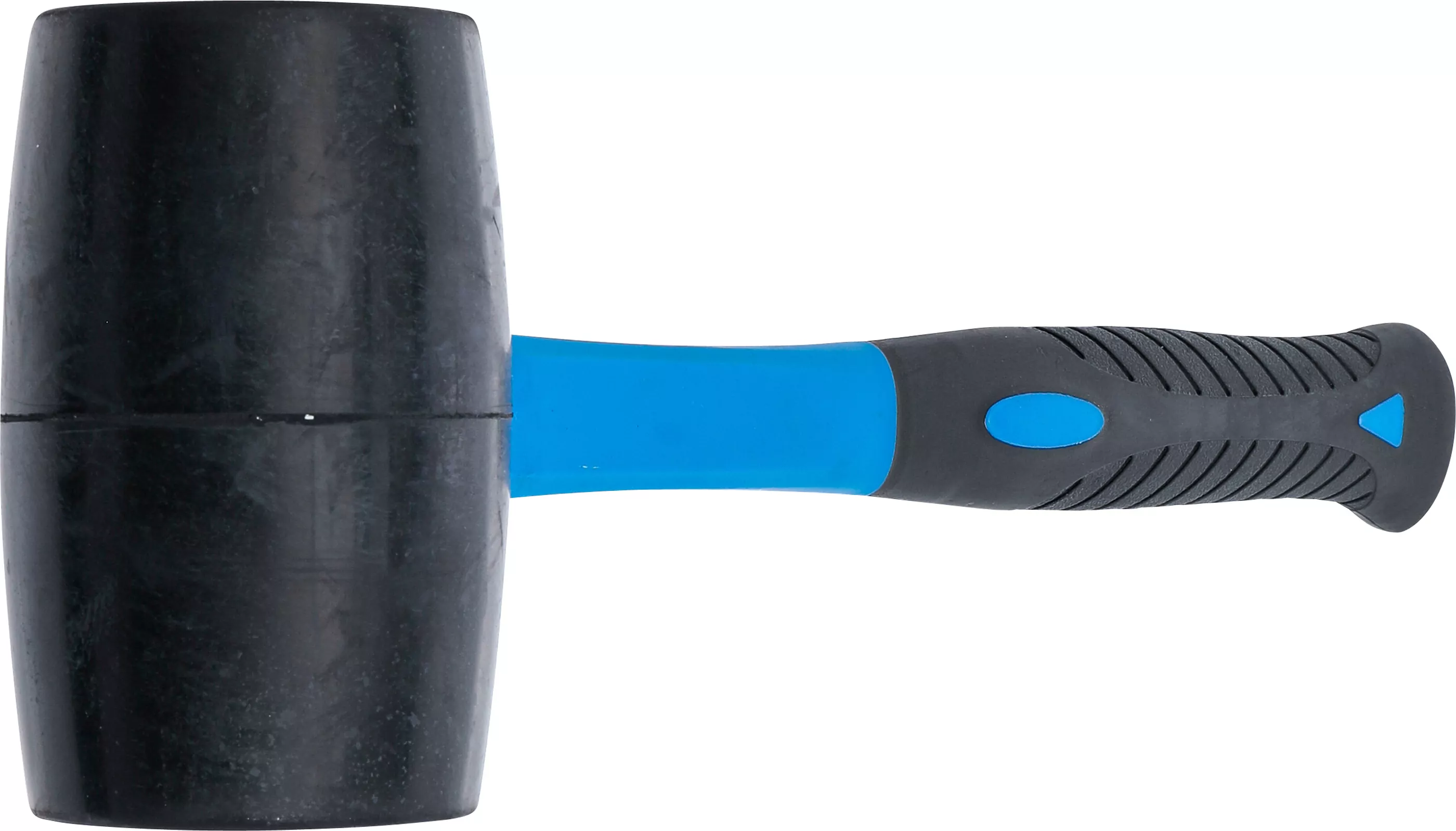 Gummihammer | Fiberglasstiel | schwarzer Kopf | Ø 70 mm | 900 g