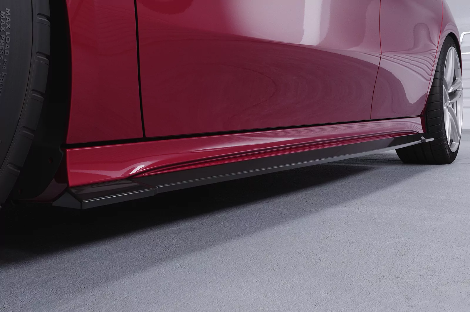 Seitenschweller für Mercedes Benz A-Klasse (W177) AMG/AMG-Line SS547 Schwarz Strukturiert