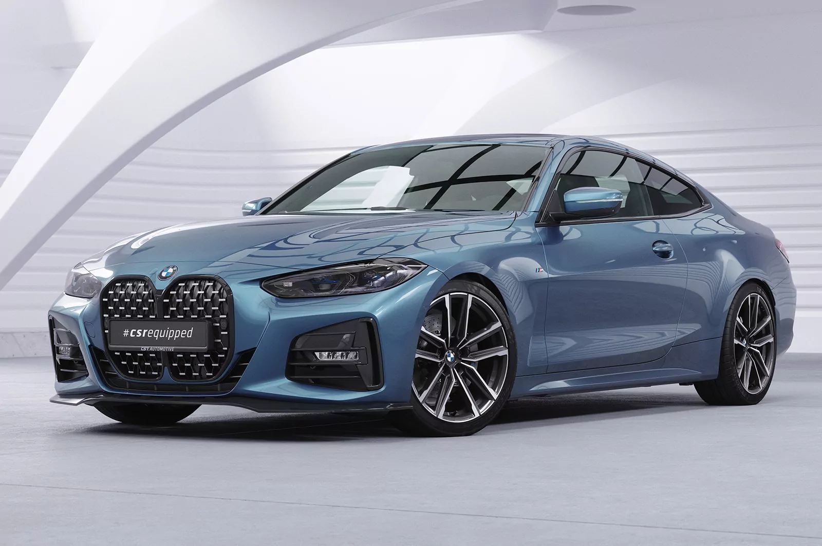 Cup-Spoilerlippe mit ABE für BMW 4er (G22/G23) M-Paket und M440 CSL524 Schwarz Strukturiert