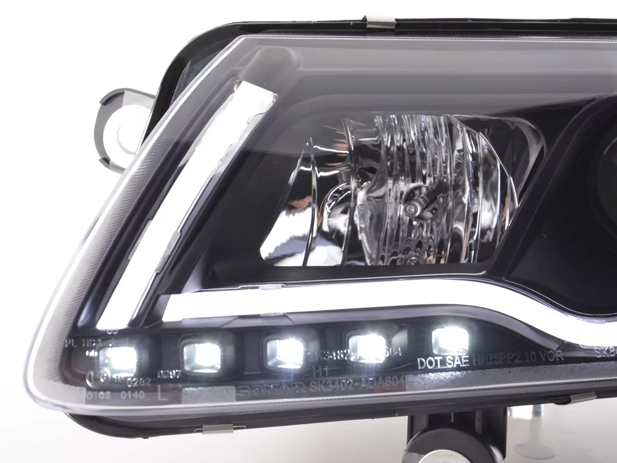 Scheinwerfer Set Daylight LED Tagfahrlicht Audi A6 Typ 4F  04-08 schwarz