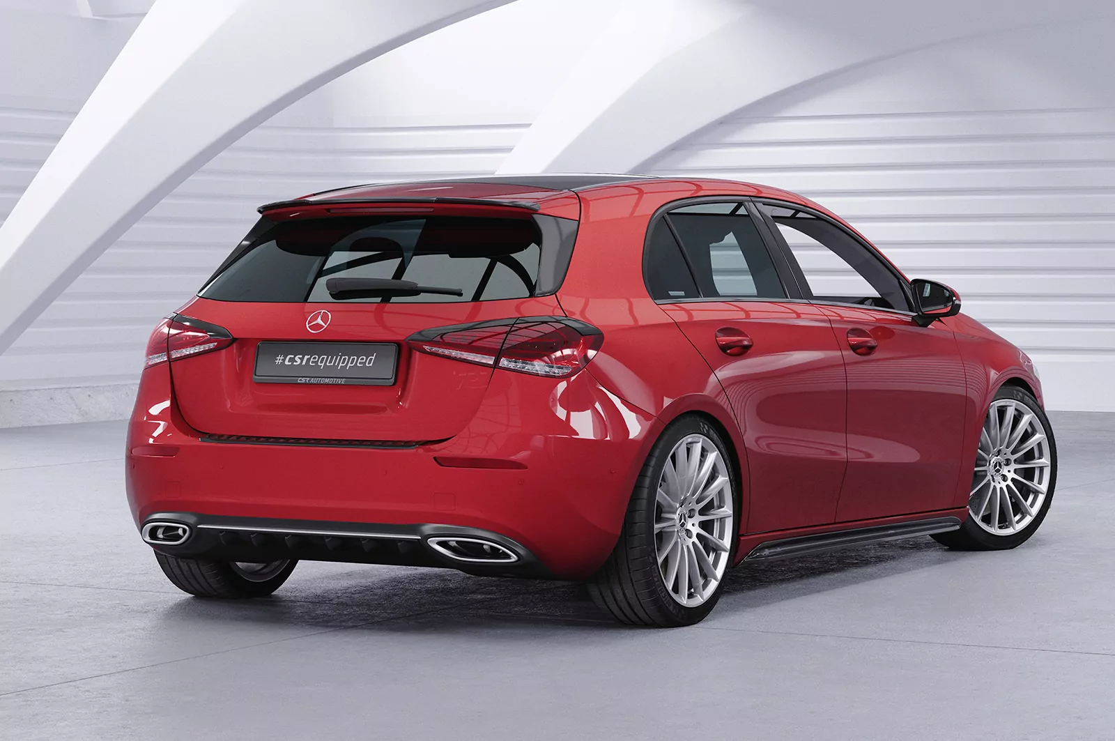 Seitenschweller für Mercedes Benz A-Klasse (W177) SS490 Schwarz Strukturiert