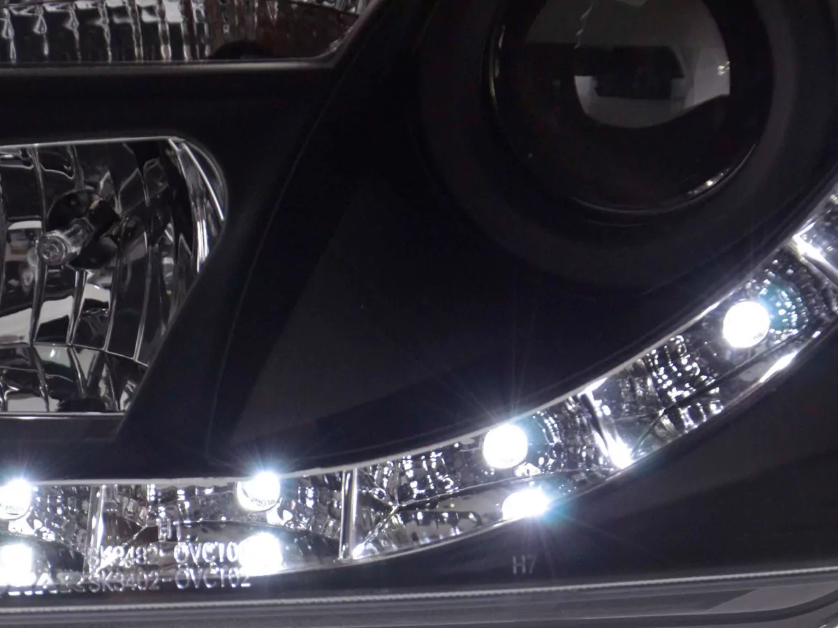 Scheinwerfer Set Daylight LED TFL-Optik Opel Vectra C Bj. 02-05 schwarz