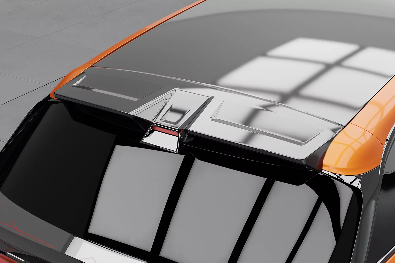 Heckflügel mit ABE für MG Mulan / 4 HF108 Schwarz Strukturiert