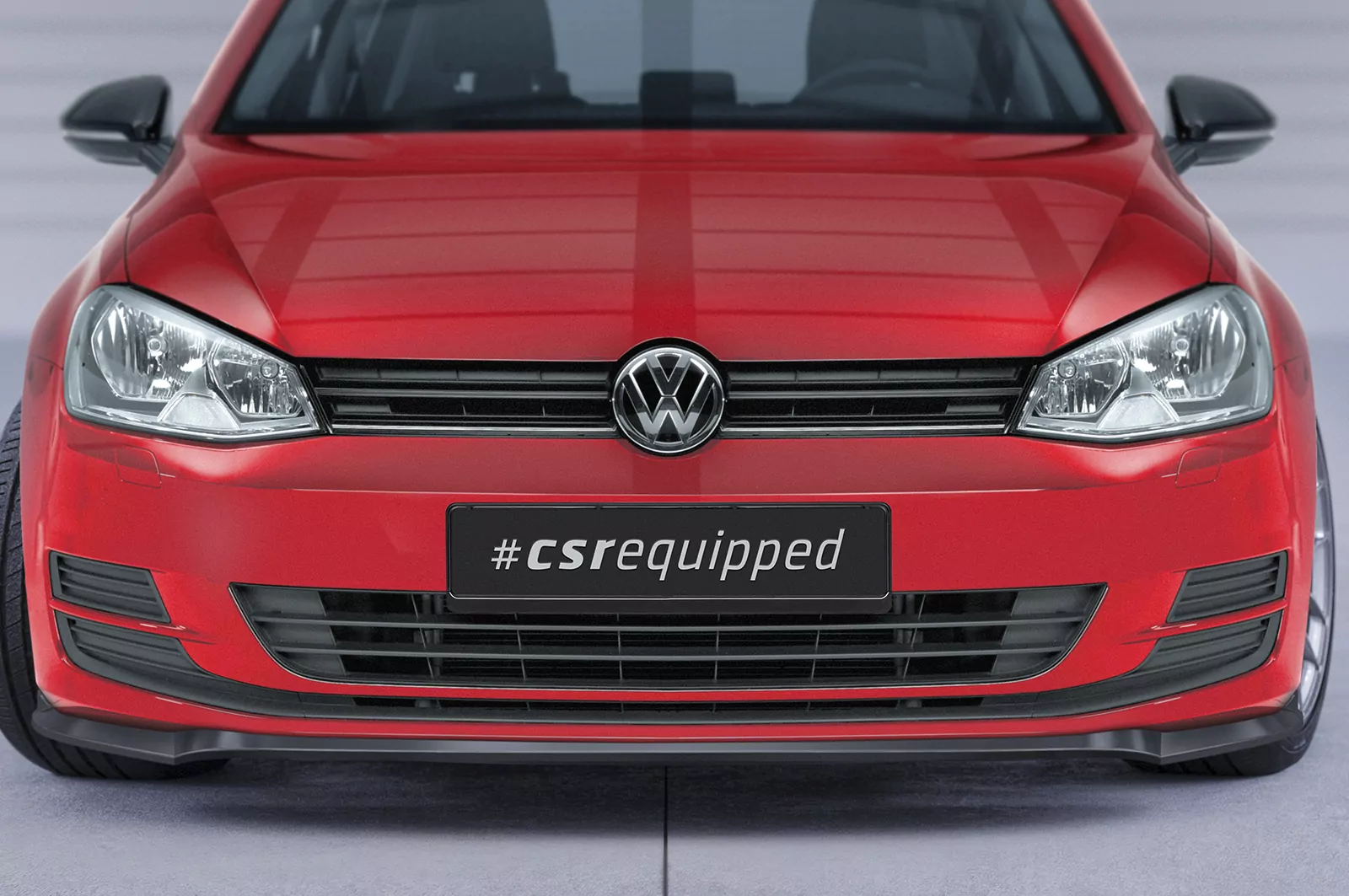 Cup-Spoilerlippe mit ABE für VW Golf 7 CSL500 Schwarz Strukturiert