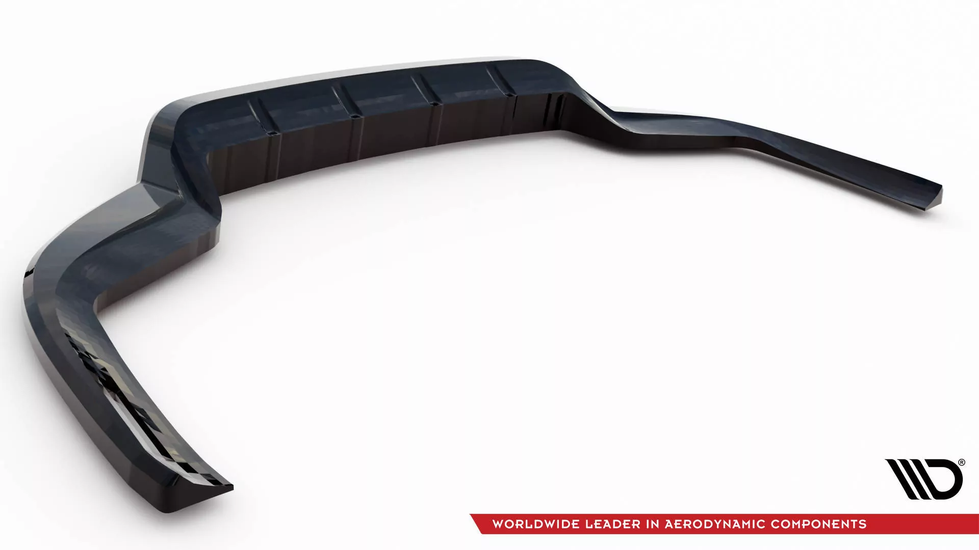 Hinten Splitter (mit Einem Vertikalem Balken) Porsche Panamera E-Hybrid 971 Facelift Schwarz Hochglanz