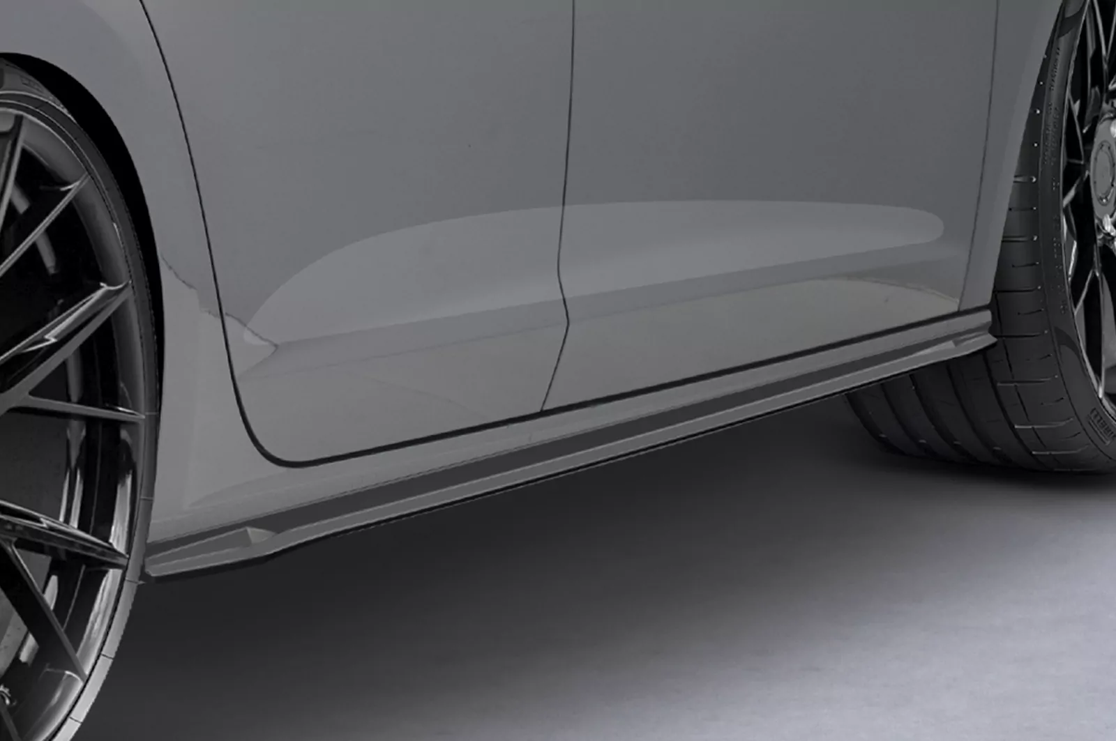 Seitenschweller für Seat Leon 3 (Typ 5F) Cupra/FR SS488 Schwarz Strukturiert