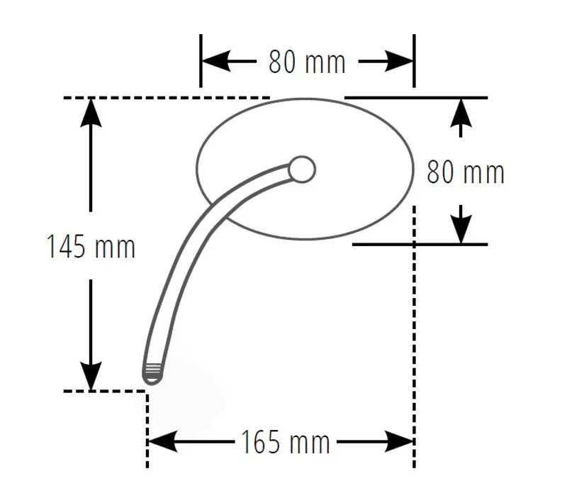 SHIN YO Lenkerspiegel Enduro Schwarz Links (1Stck.)