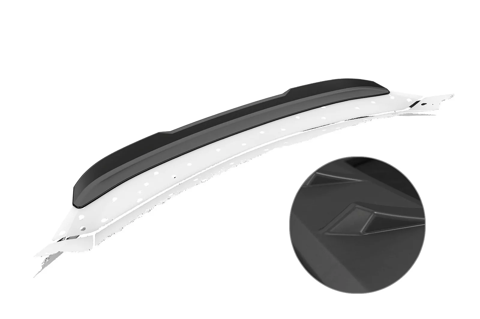 Heckflügel für Porsche 718 Boxster / 718 Cayman (Typ 982) Lackierfreundlich (schwarz matt)