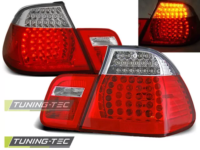Led Tail Lights Red White Fits Bmw E46 05.98-08.01 Sedan