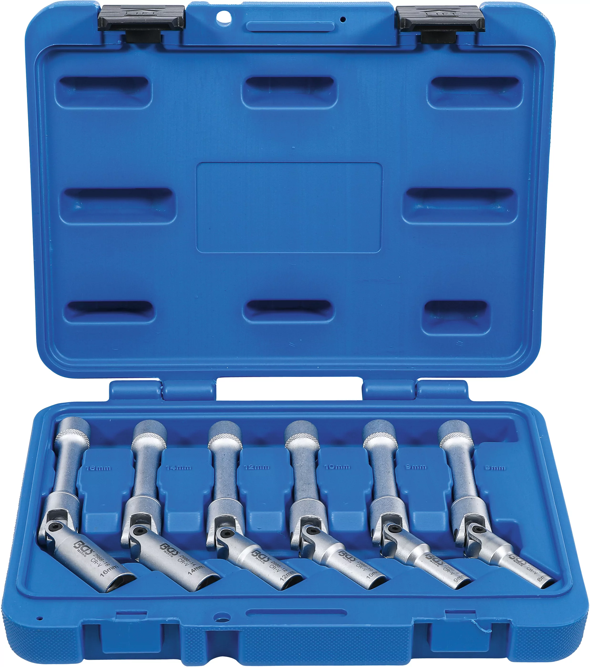 Universal Glühkerzen-Gelenkschlüssel-Satz, Sechskant | Antrieb Innenvierkant 10 mm (3/8") | SW 8 - 16 mm | 6-tlg.