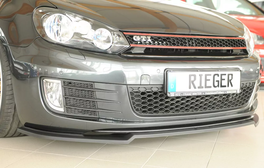 Rieger Spoilerschwert nur für GTI / GTD matt schwarz für VW Golf 6 GTI Cabrio