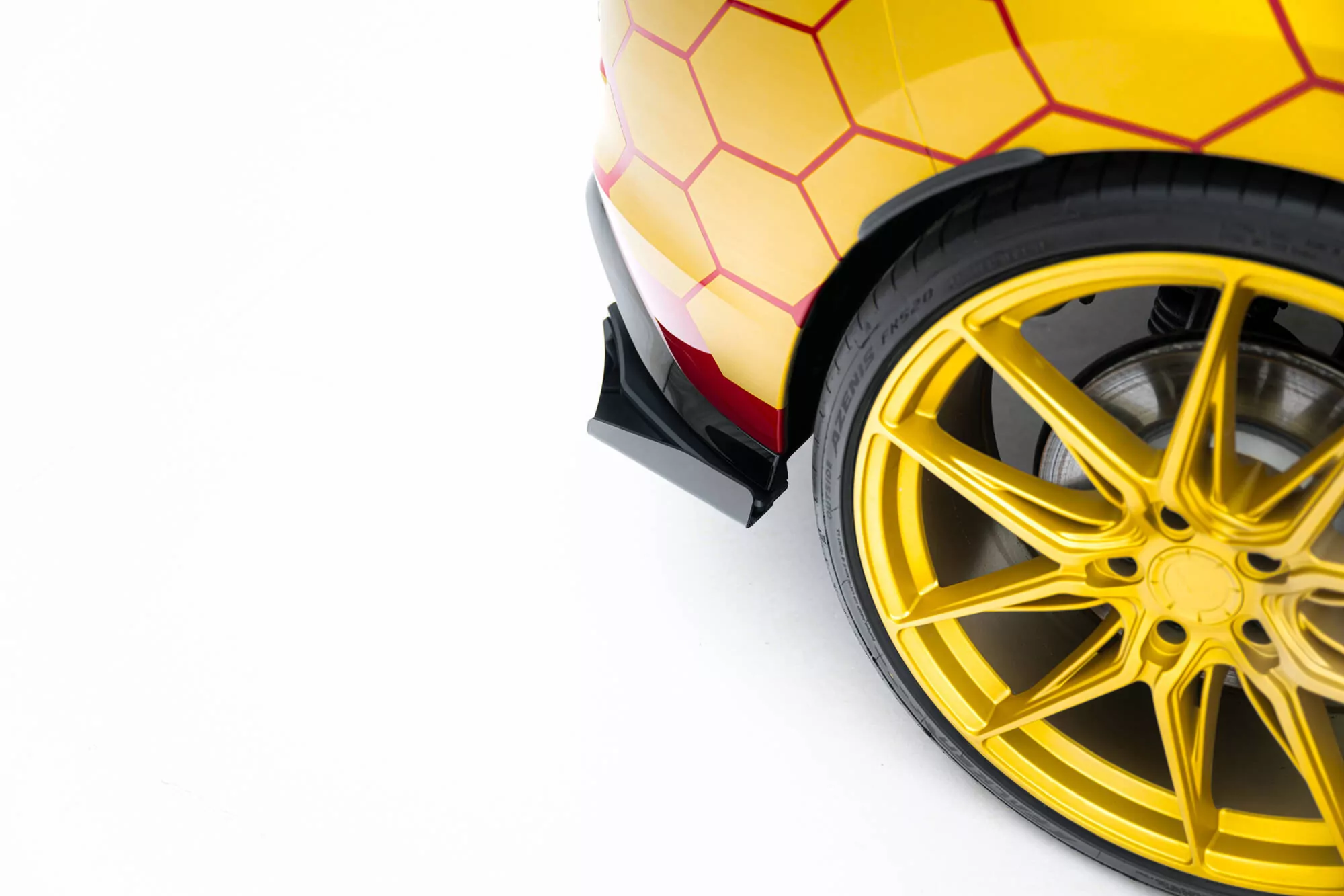 Street Pro Heck Ansatz Flaps Diffusor +Flaps Für Ford Volkswagen Golf GTI Clubsport Mk8 Facelift Schwarz Hochglanz