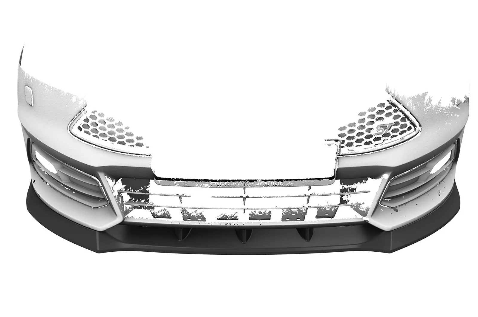 Cup-Spoilerlippe mit ABE für Ford Focus MK3 ST Turnier CSL476-M Carbon Look (matt)