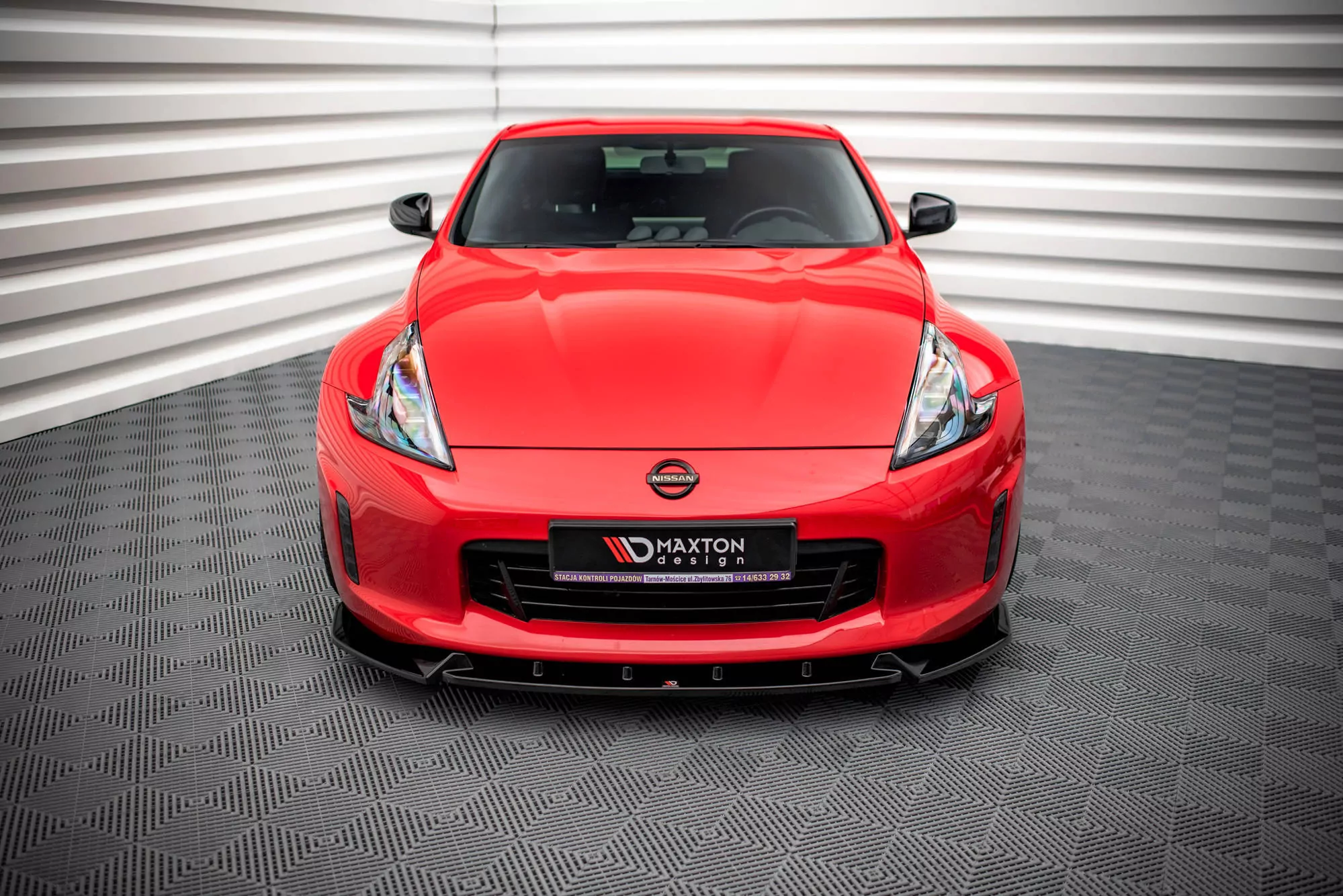 Front Ansatz V.3 Für Nissan 370Z Facelift Schwarz Hochglanz