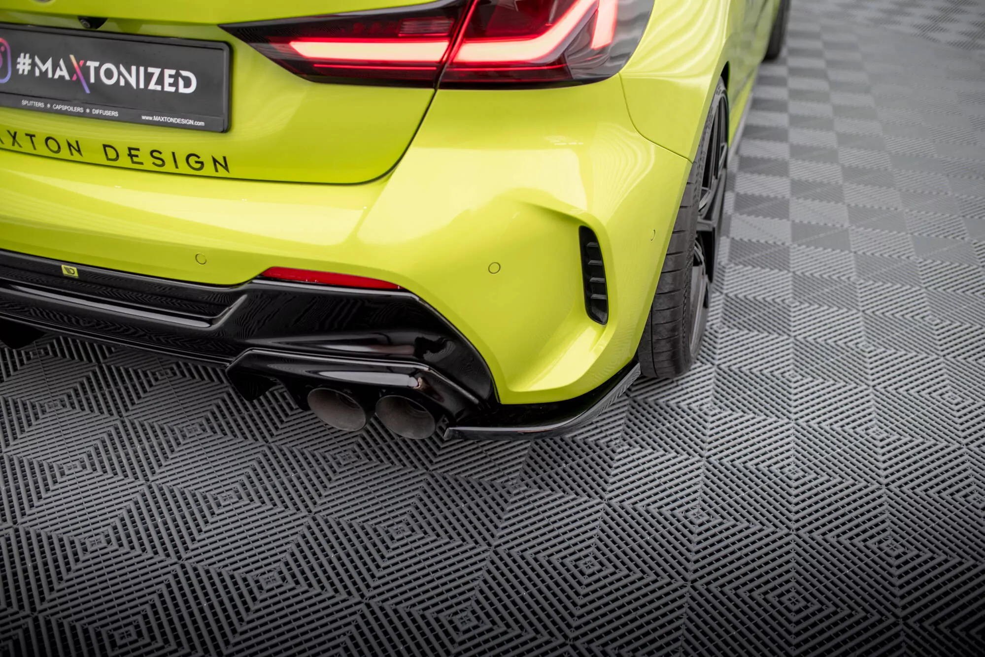 Heck Ansatz Flaps Diffusor V.1 Für0 (FĂĽr Heckansatz V.2) BMW 1er M-Paket / M135i F40 Schwarz Hochglanz