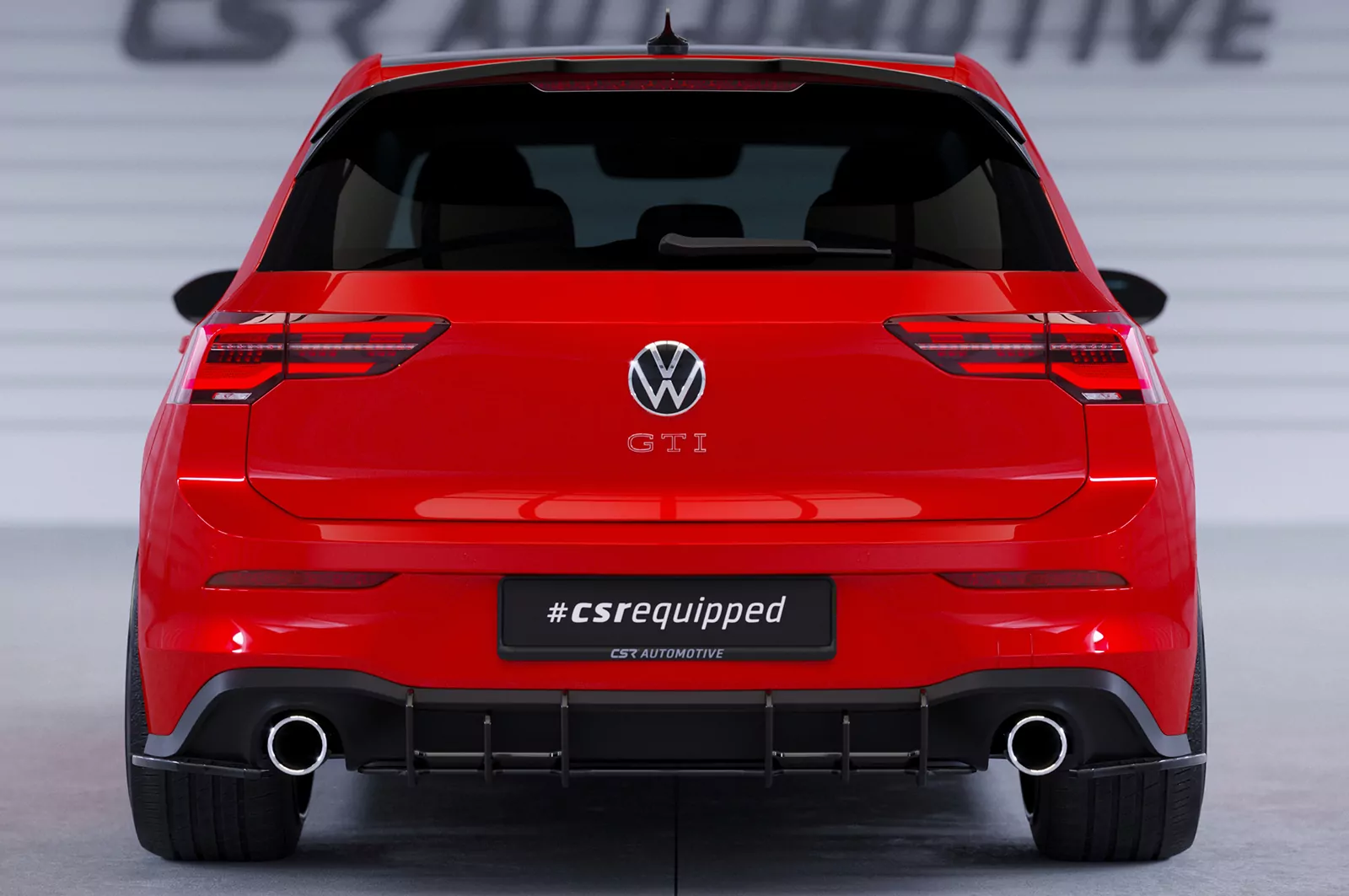 Heckflügel mit ABE für VW Golf 8 GTI, GTD, GTE, R, R-Line HF694 Strukturiert (schwarz matt)