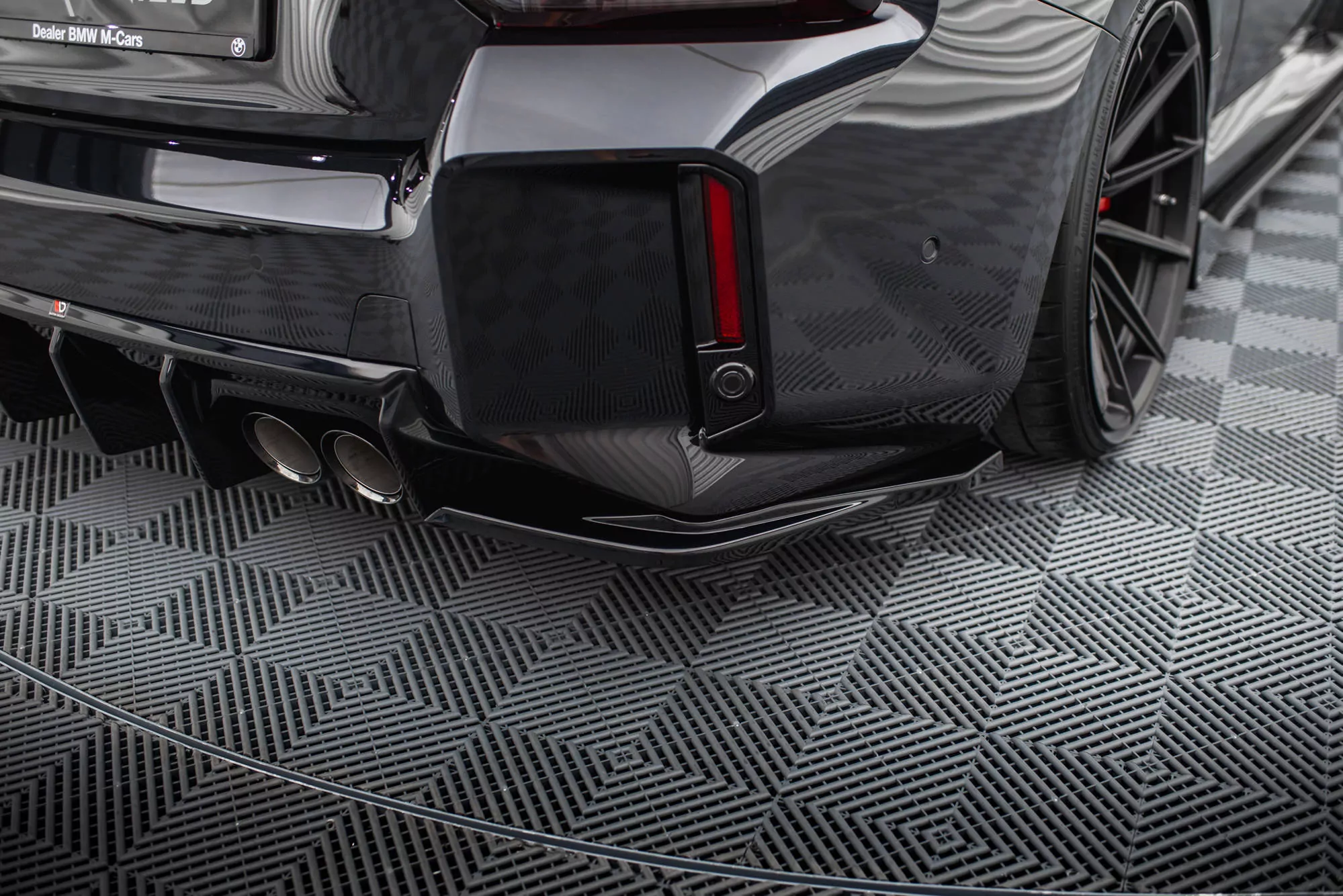 Heck Ansatz Flaps Diffusor V.3 Für (FĂĽr Heckansatz V.1) BMW M2 G87 Schwarz Hochglanz