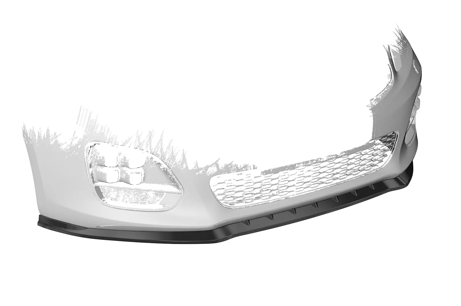 Cup-Spoilerlippe mit ABE für KIA Ceed (JD) GT-Line CSL489 Strukturiert (schwarz matt)