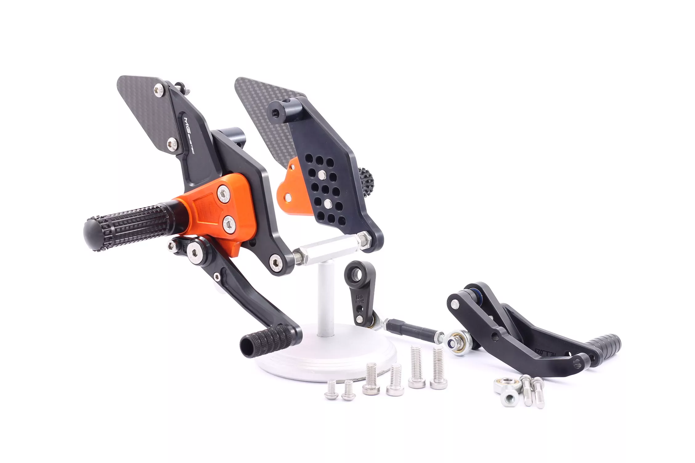 MG Biketec Sportfussrastenanlage / Rastenanlage / Fußrastenanlage mit ABE, gültig in D - A - CH für KTM 690 Duke ab 2016