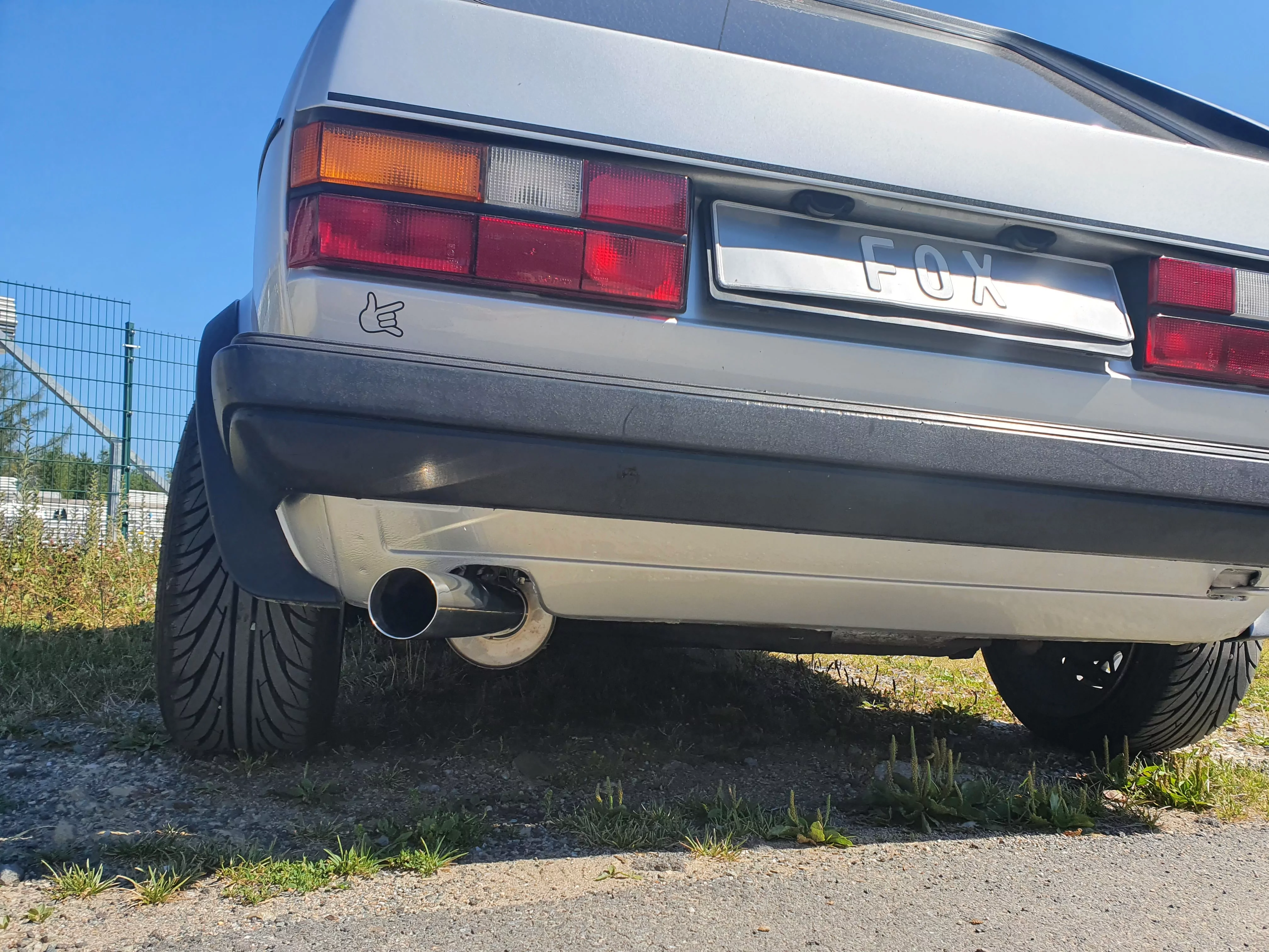 VW Golf I GTI  Endschalldämpfer Ø63,5mm - 1x63,5 Typ 10 nach links führend