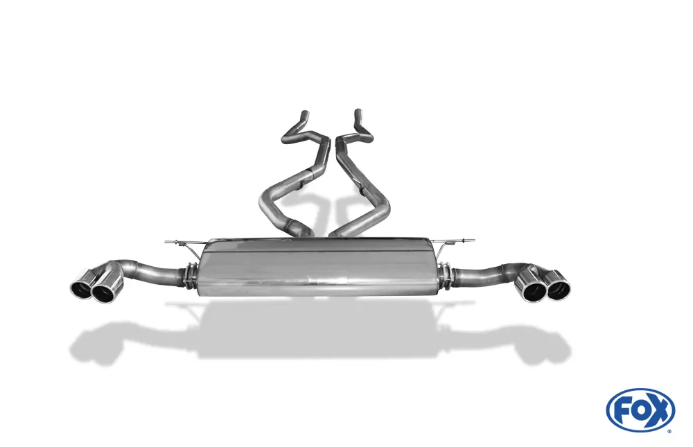 BMW X5 F15  Endschalldämpfer quer Ausgang rechts/links, Eingang doppelflutig - 2x80 Typ 16 rechts/links