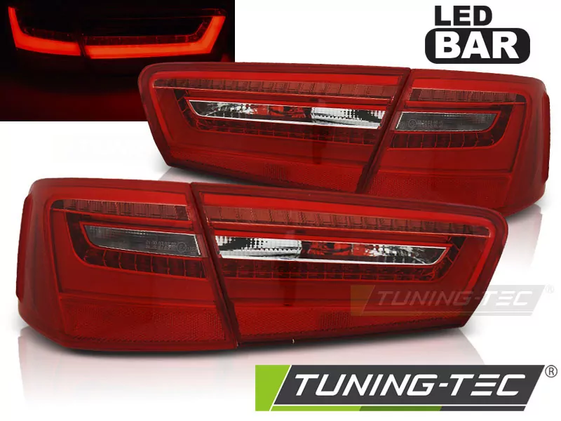 Led Tail Lights Red White Fits Audi A6 C7 11-10.14