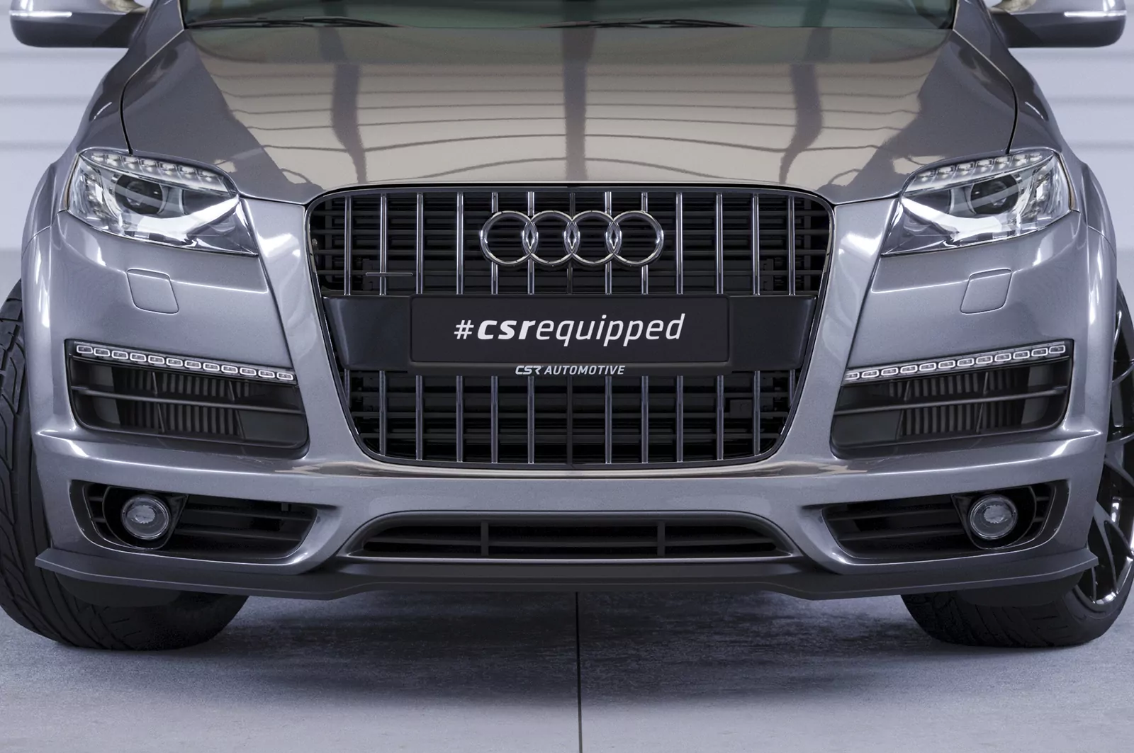 Cup-Spoilerlippe mit ABE für Audi Q7 (4L) S-Line CSL515 Schwarz Strukturiert