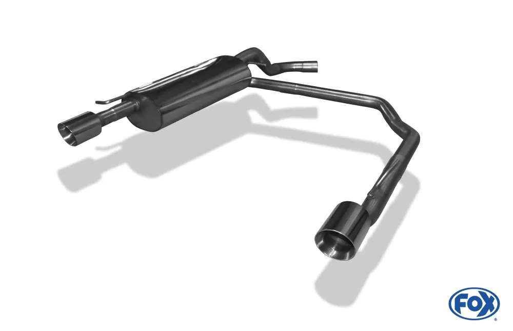 VW  Golf IV  Endschalldämpfer Ausgang rechts/links Ø63,5mm - 1x90 Typ 25 rechts/links R32 Design