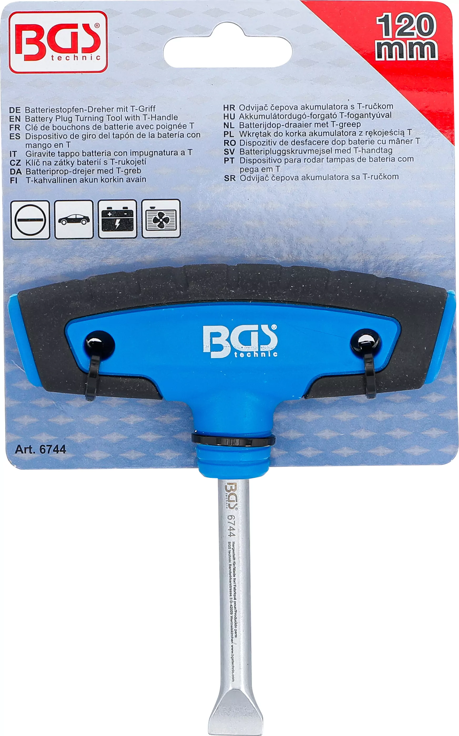 Batteriestopfen-Dreher | mit T-Griff